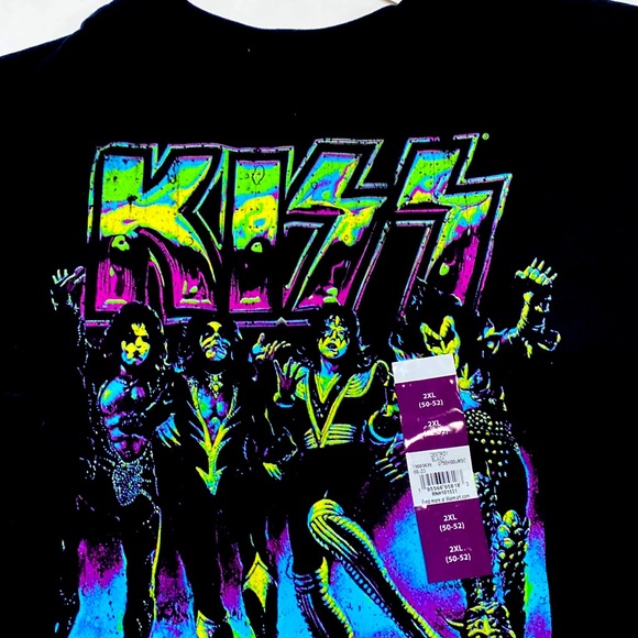 Rock Band KIZZ NWT MENS Black Graphic Short Sleeve T-shirt. SIZE 2XL - Picture 3 of 8